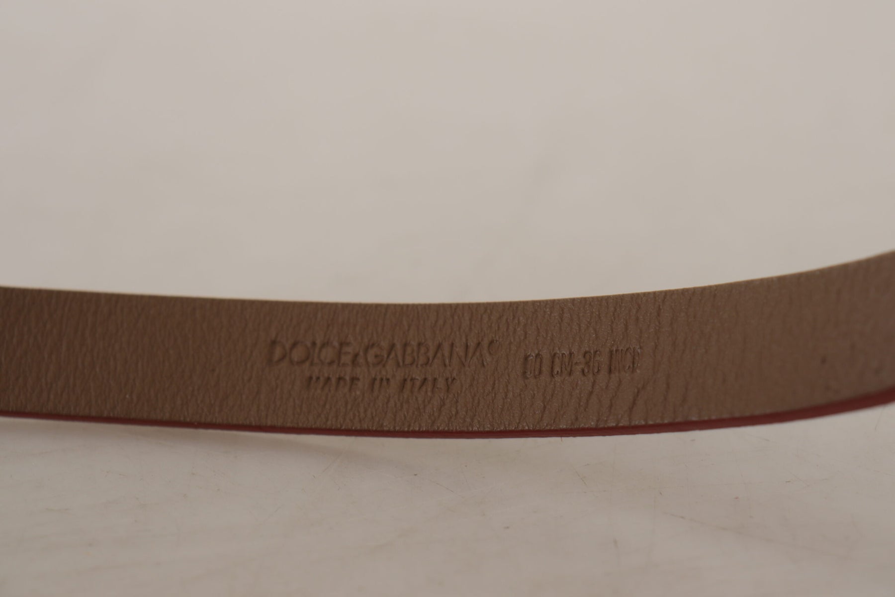 Dolce & Gabbana Brown Logo Engraved Metal Waist Buckle Belt | Regal Royce