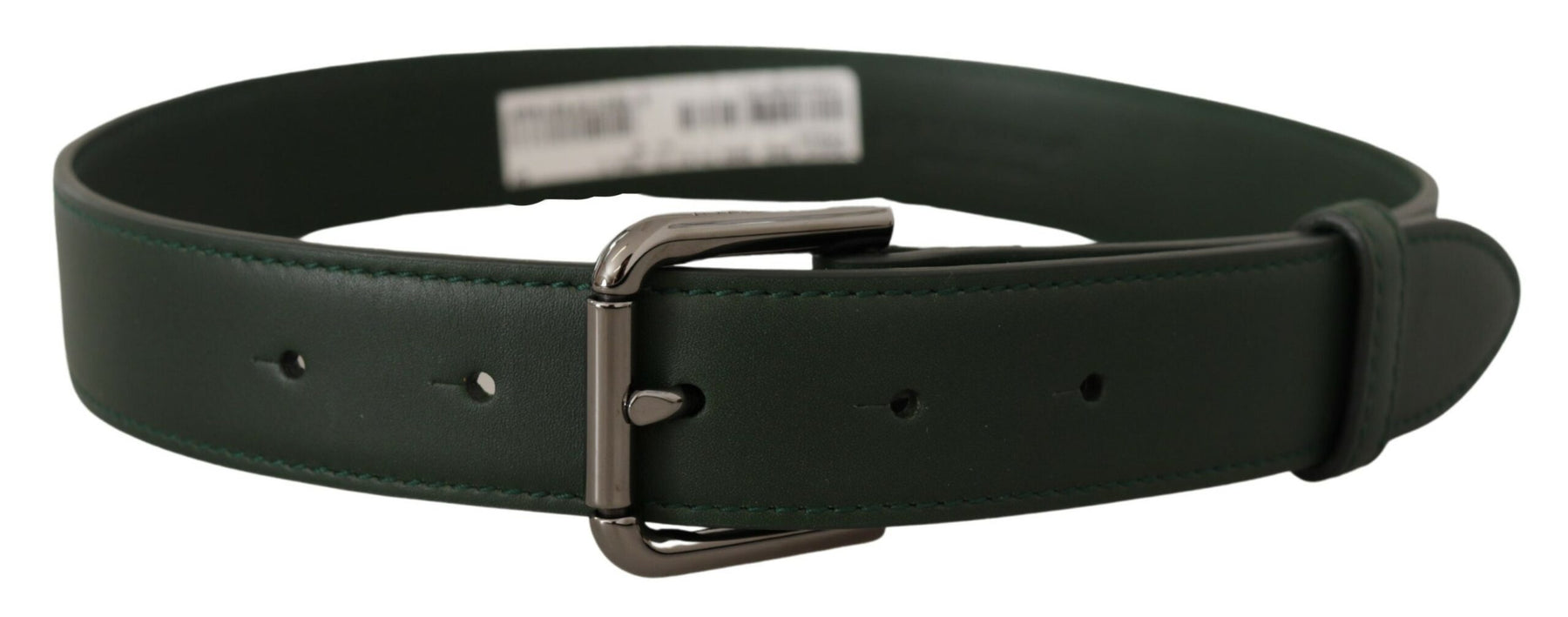 Dolce & Gabbana Army Green Leather Logo Metal Waist Buckle Belt | Regal Royce