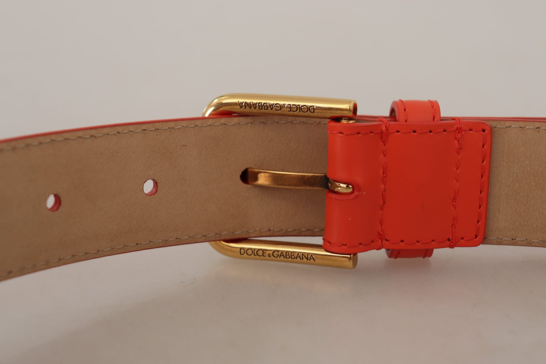 Dolce & Gabbana Orange Leather Devotion Heart Micro Bag Headphones Belt | Regal Royce