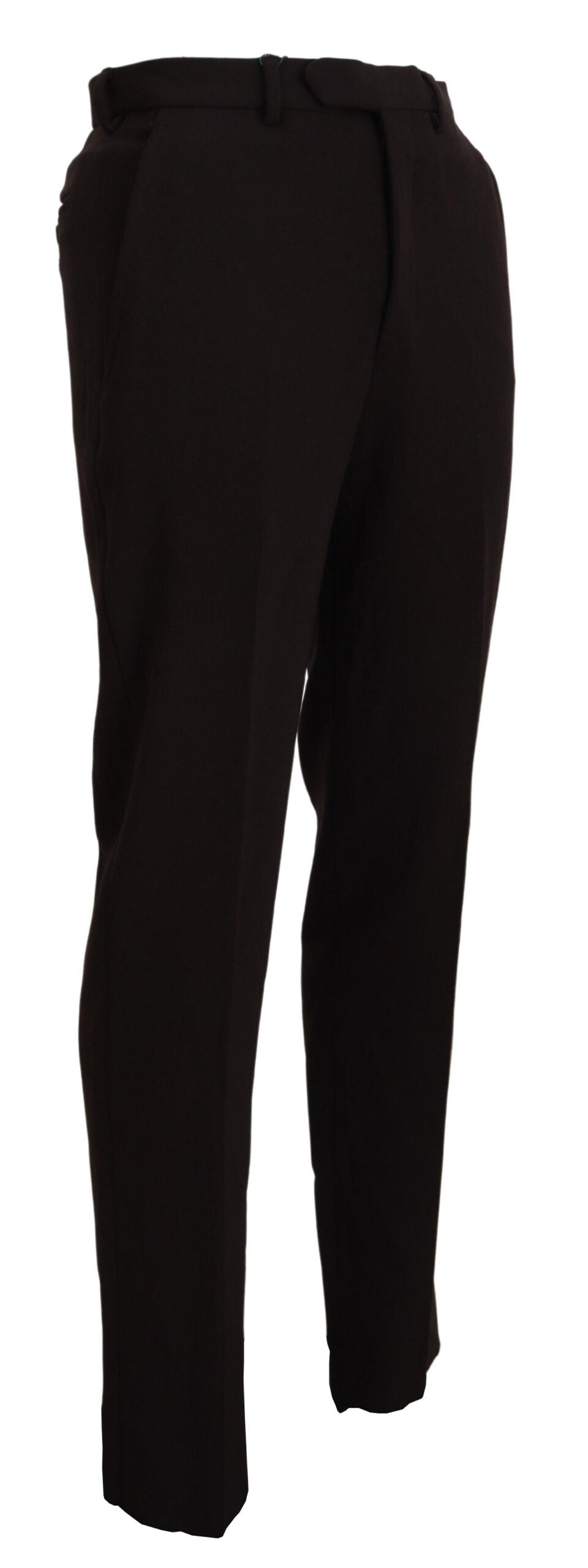 BENCIVENGA Brown Straight Fit Formal Men Pants | Regal Royce