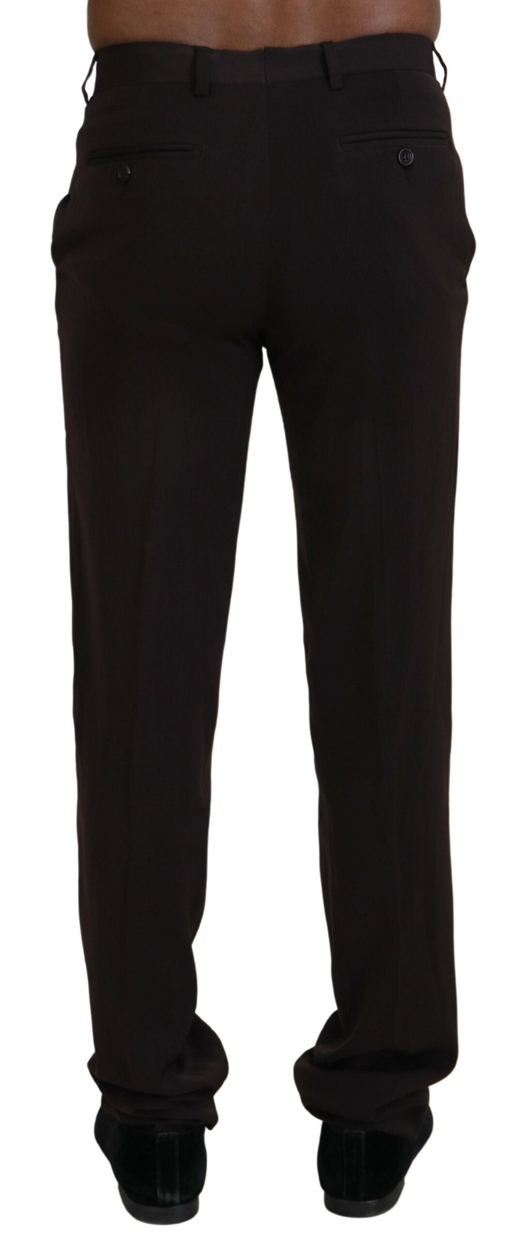 BENCIVENGA Brown Straight Fit Formal Men Pants | Regal Royce