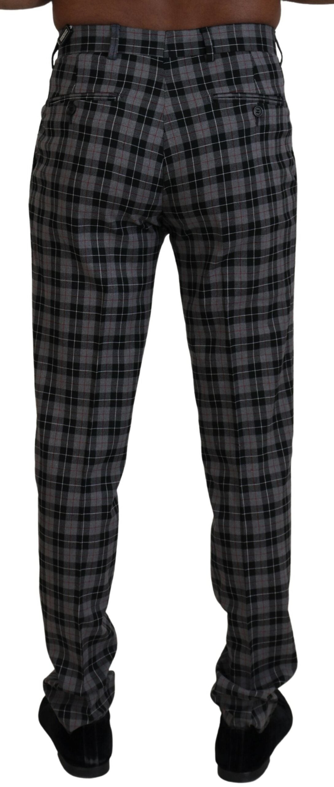 BENCIVENGA Gray Checkered Slim Fit Men Pants | Regal Royce