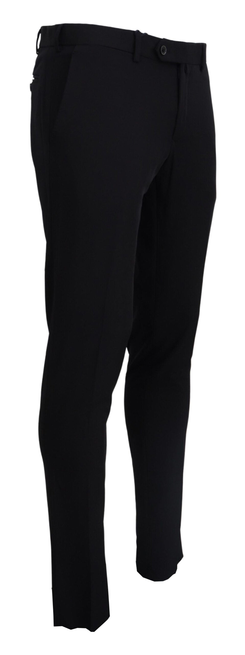Domenico Tagliente Black Tapered Dress Formal Pants | Regal Royce