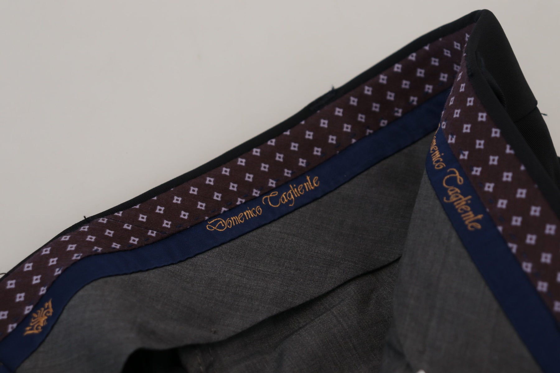 Domenico Tagliente Black Polyester Tapered Dress Pants | Regal Royce