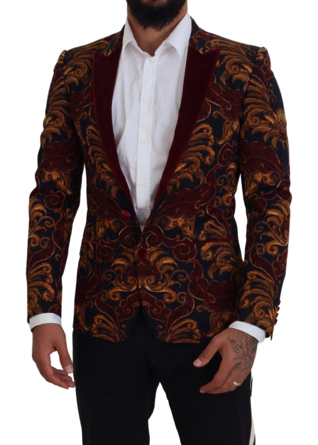Dolce & Gabbana Multicolor Floral Single Breasted Martini Blazer | Regal Royce