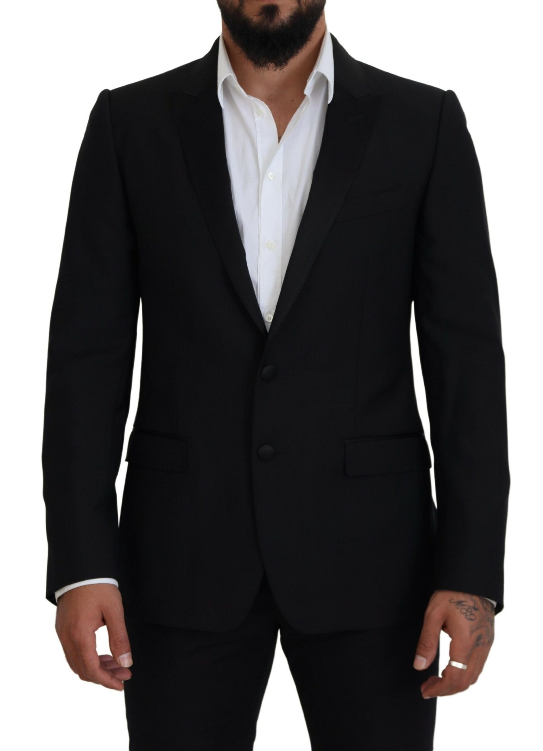 Dolce & Gabbana Black Slim Fit Formal Martini Blazer | Regal Royce
