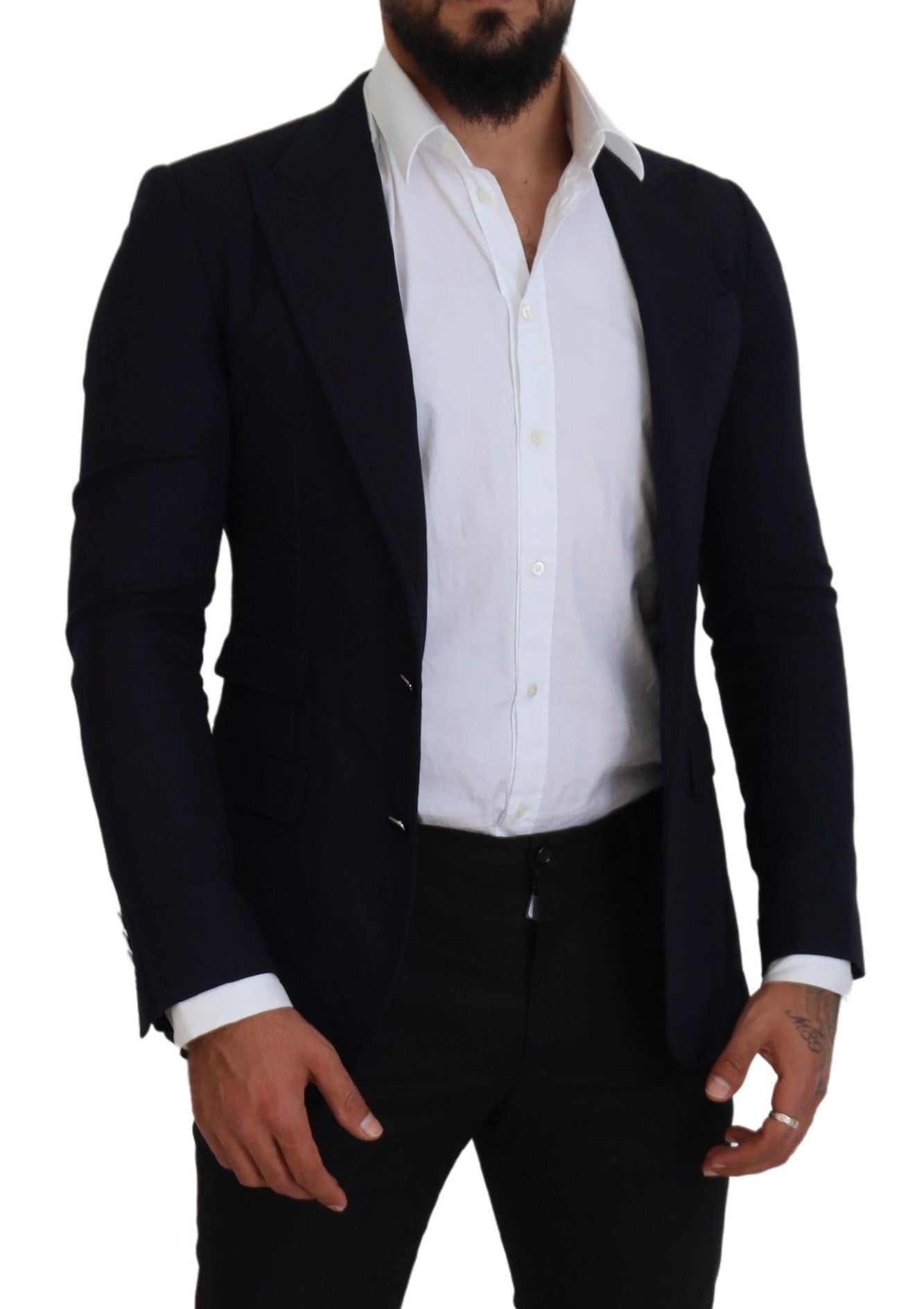 Dolce & Gabbana Blue Wool Formal Taormina Blazer | Regal Royce
