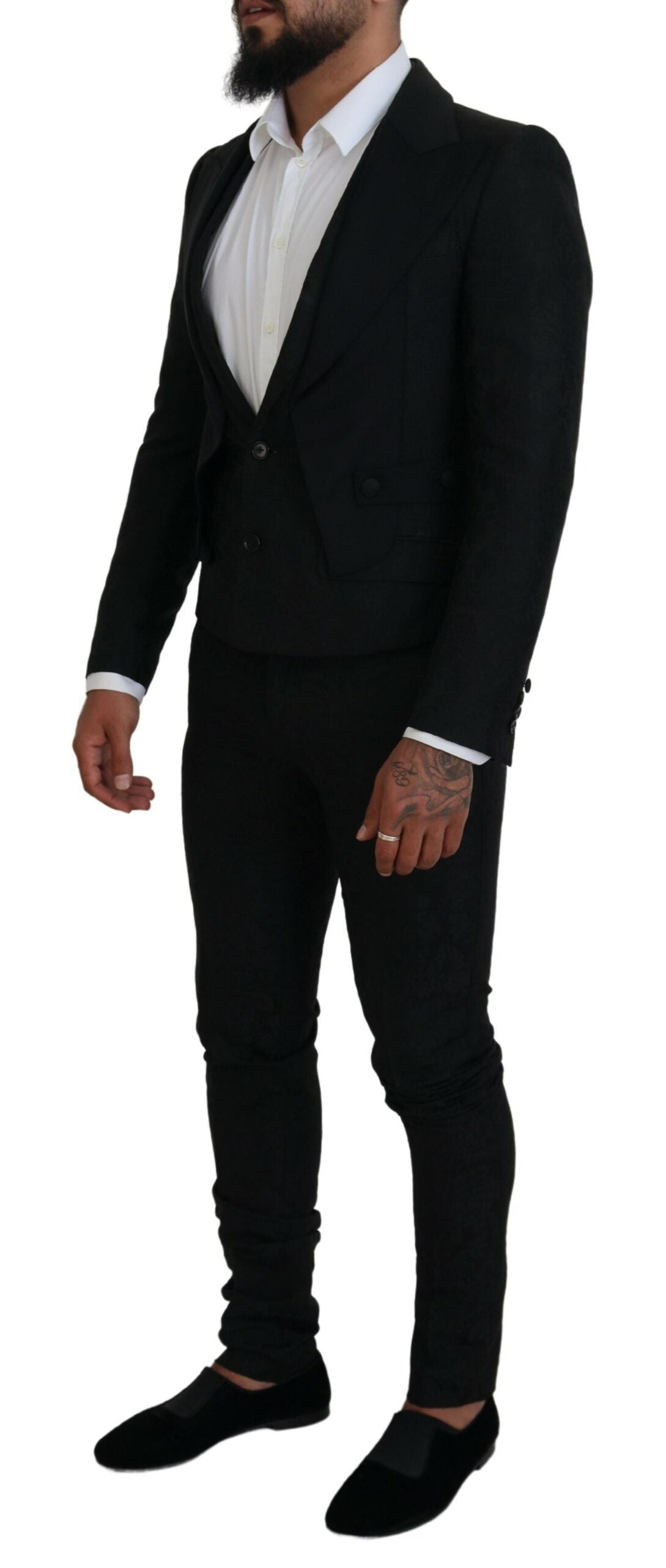 Dolce & Gabbana Black Polyester Men 2 Piece MARTINI Suit | Regal Royce