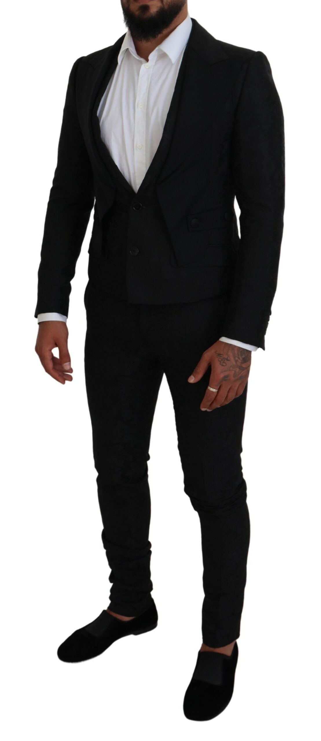 Dolce & Gabbana Black Polyester Men 2 Piece MARTINI Suit | Regal Royce