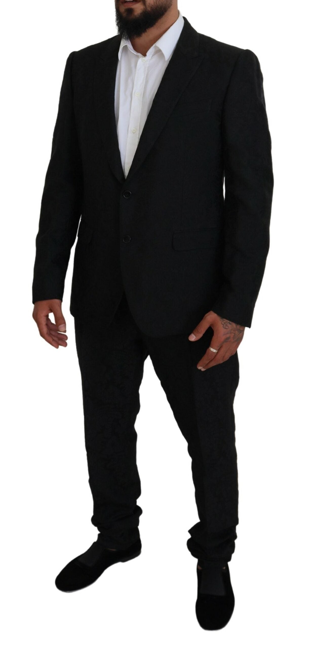 Dolce & Gabbana Black Single Breasted 2 Piece MARTINI Suit | Regal Royce