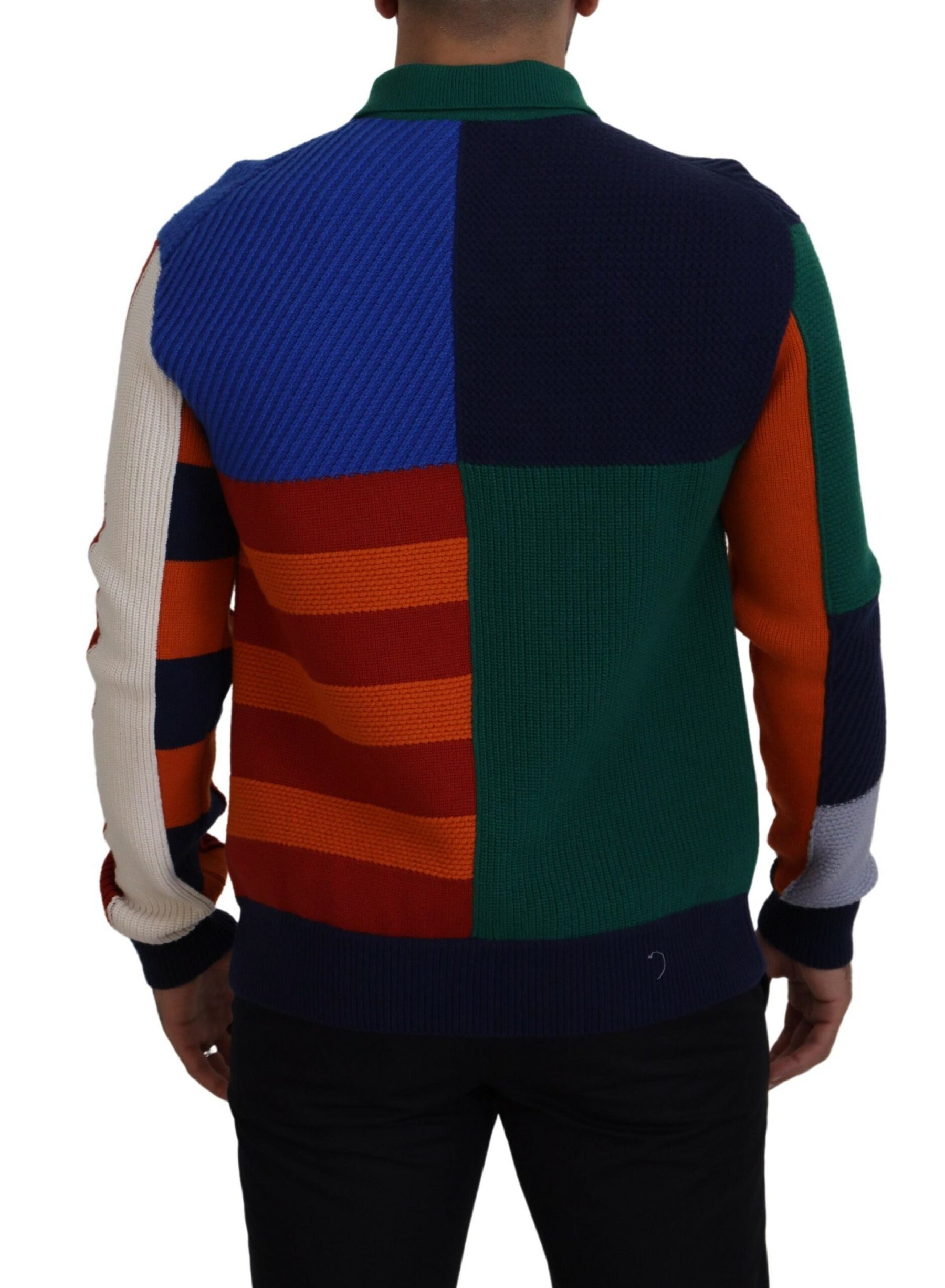 Dolce & Gabbana Multicolor Stripes Wool Pullover Sweater | Regal Royce