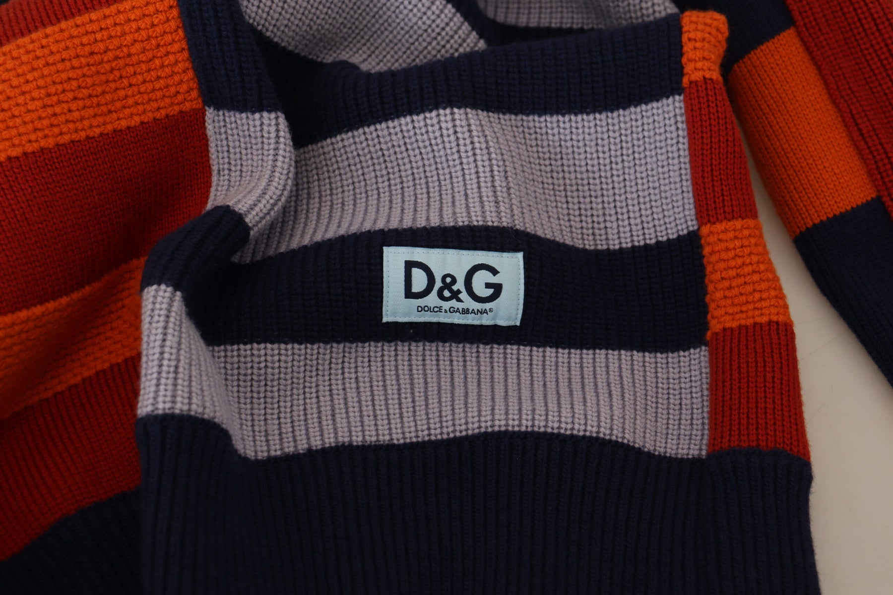 Dolce & Gabbana Multicolor Stripes Wool Pullover Sweater | Regal Royce