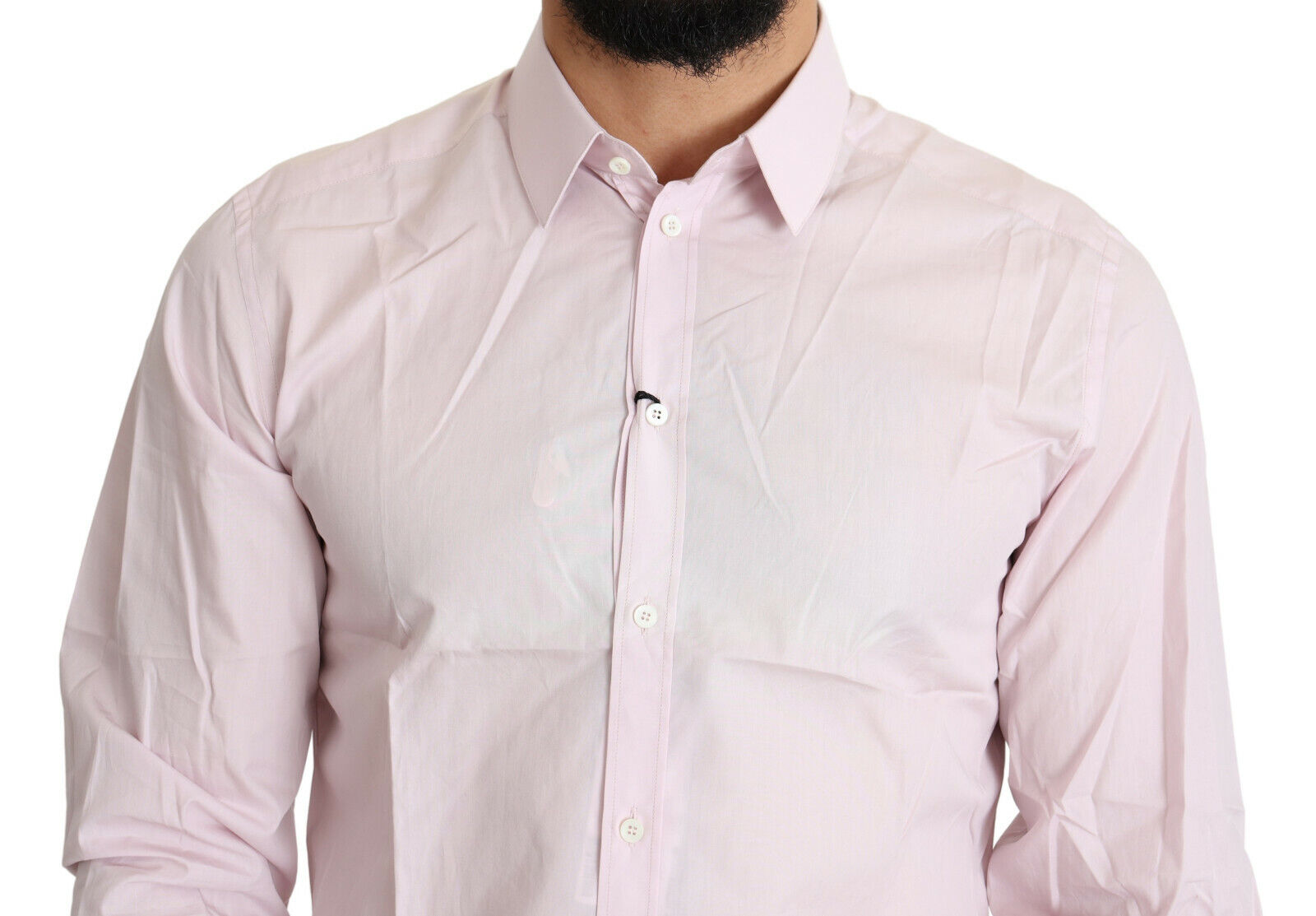 Dolce & Gabbana Light Pink Cotton Formal GOLD Dress Shirt | Regal Royce