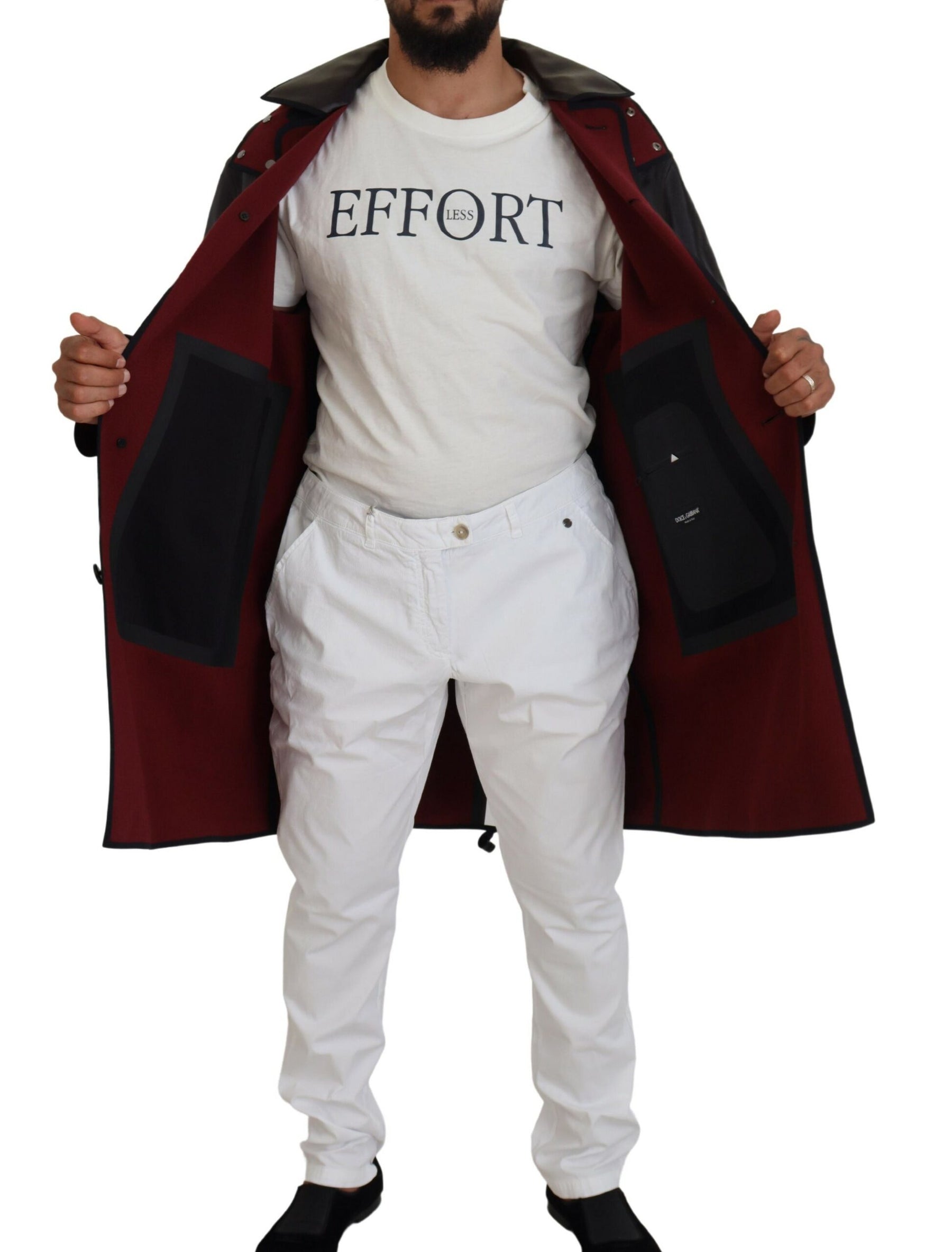 Dolce & Gabbana Black Trench Hooded Parka Cotton Jacket | Regal Royce