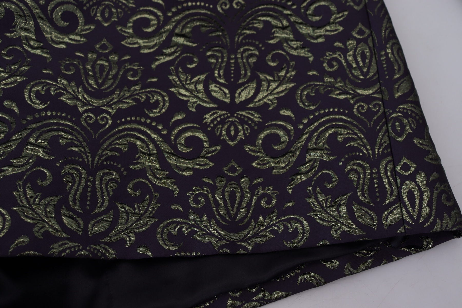 Dolce & Gabbana Gold Purple Baroque Jacket Blazer Robe | Regal Royce