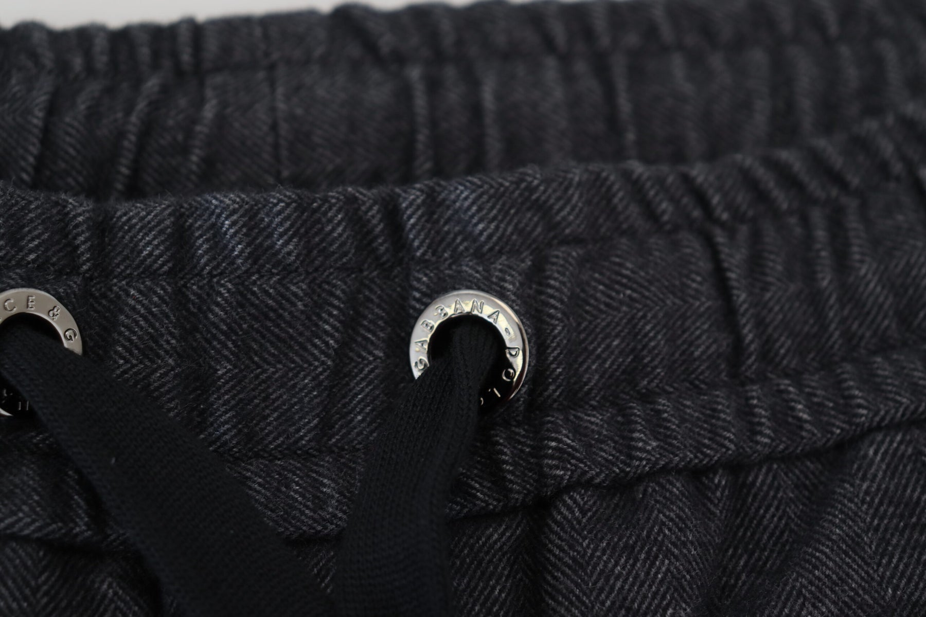 Dolce & Gabbana Grey Cotton Tapered Cotton Pants | Regal Royce