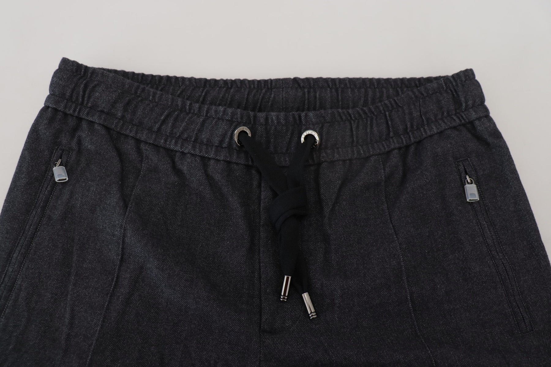 Dolce & Gabbana Grey Cotton Tapered Cotton Pants | Regal Royce