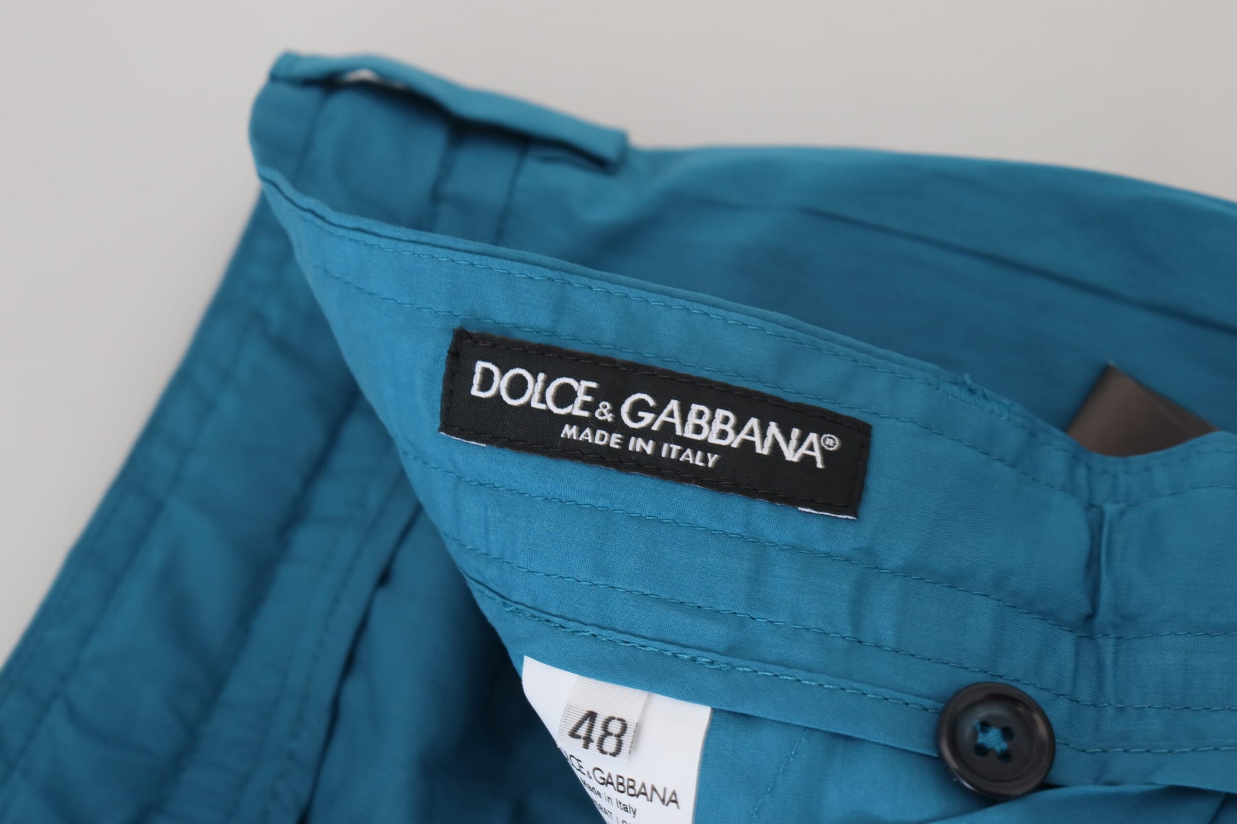 Dolce & Gabbana Blue Cotton Chinos Trousers Pants | Regal Royce