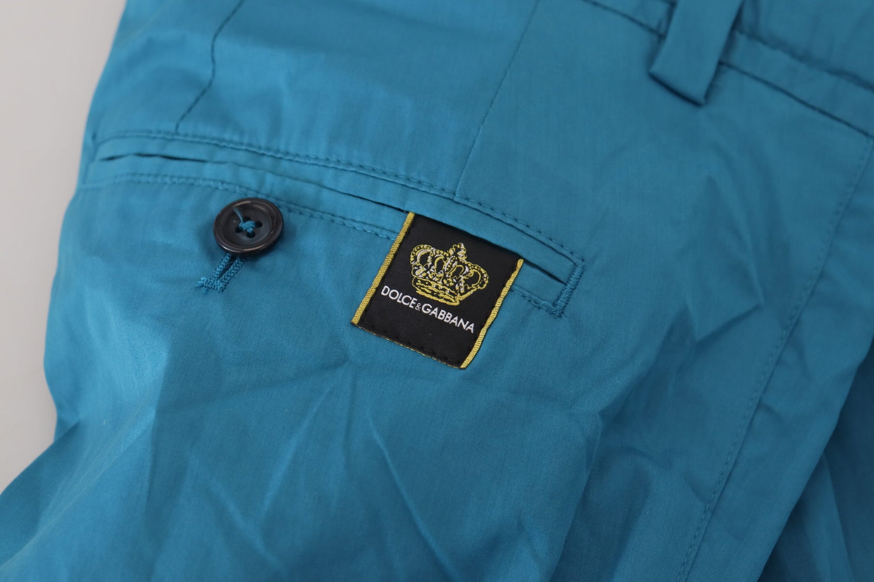 Dolce & Gabbana Blue Cotton Chinos Trousers Pants | Regal Royce