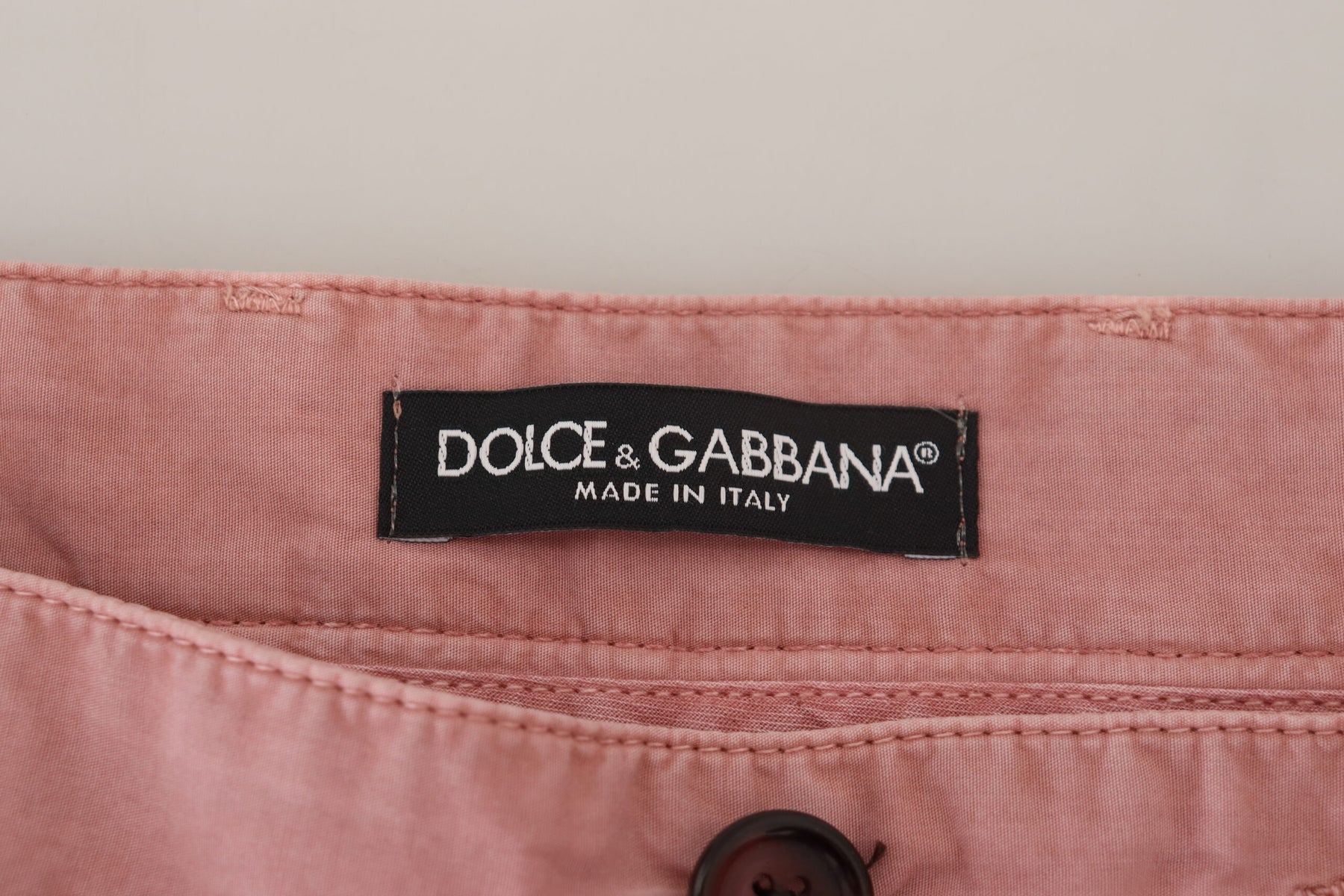 Dolce & Gabbana Pink Chinos Cotton Casual Mens Shorts | Regal Royce