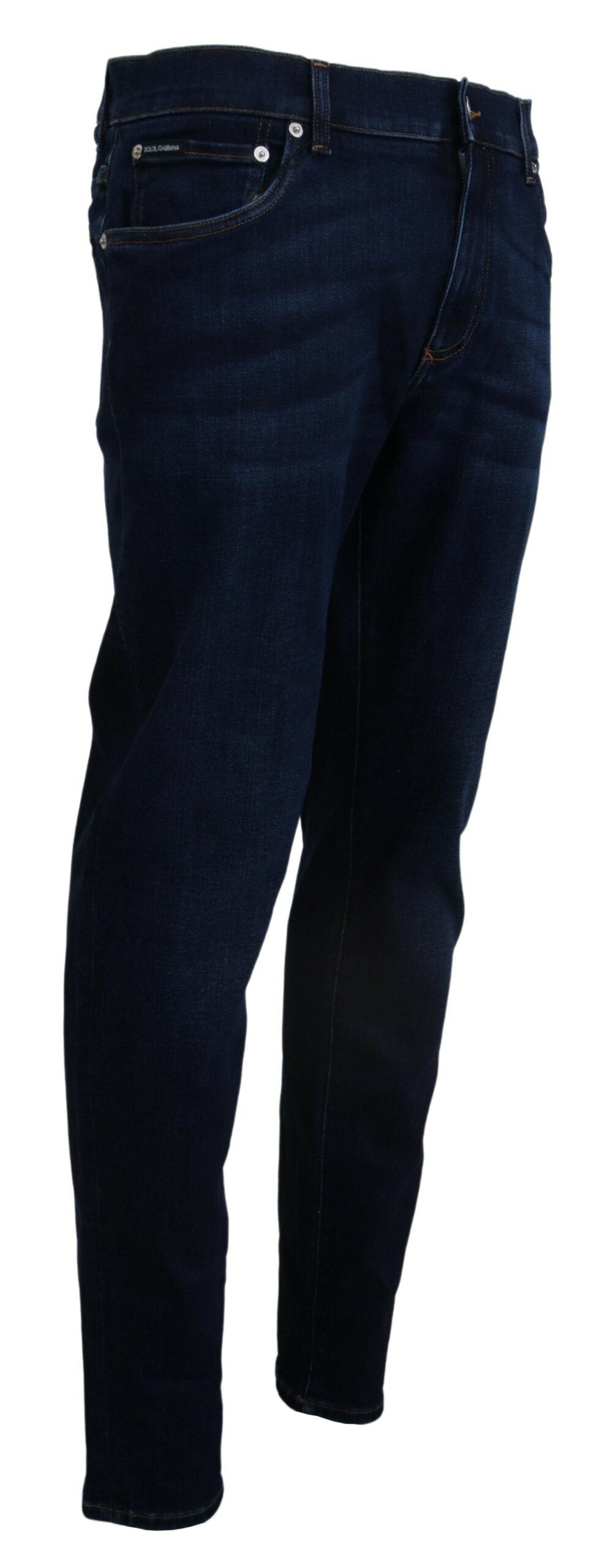 Dolce & Gabbana Dark Blue Cotton Denim SKINNY Jeans | Regal Royce