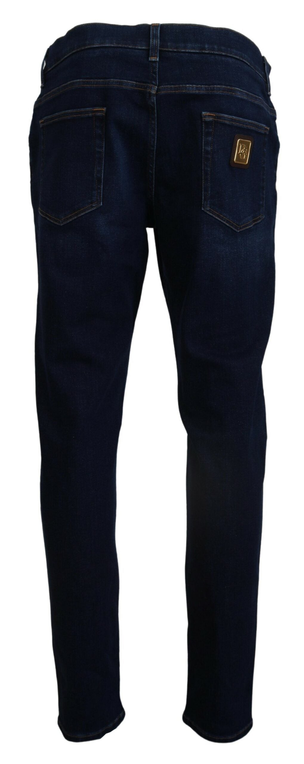 Dolce & Gabbana Dark Blue Cotton Denim SKINNY Jeans | Regal Royce