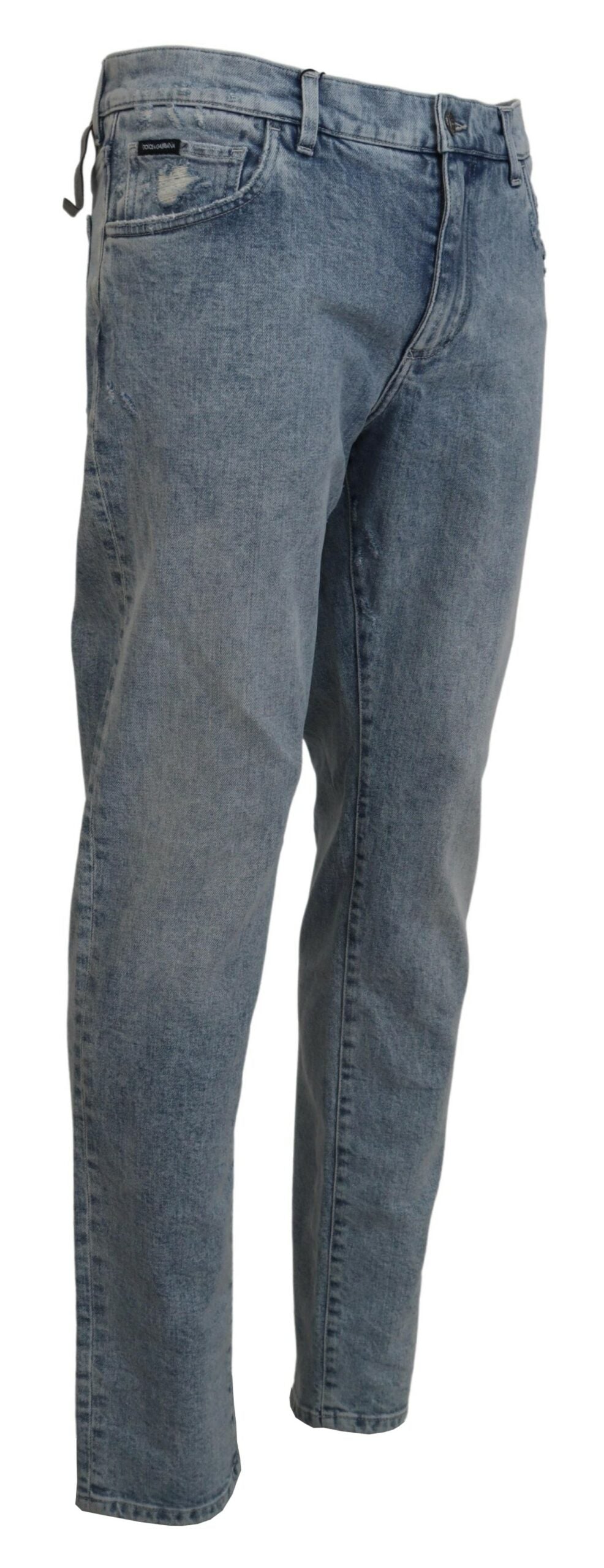 Dolce & Gabbana Blue Wash Slim Fit Cotton Denim Jeans | Regal Royce
