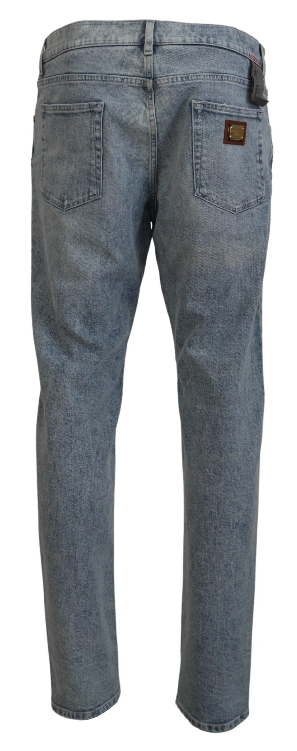 Dolce & Gabbana Blue Wash Slim Fit Cotton Denim Jeans | Regal Royce