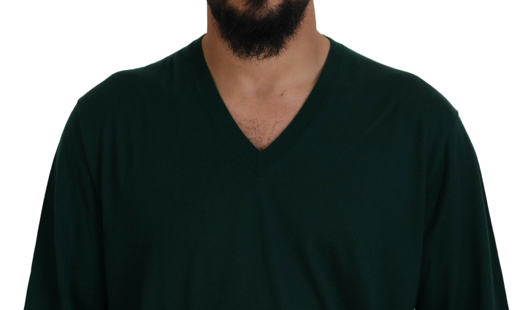 Dolce & Gabbana Green Cashmere V-neck Pullover Sweater | Regal Royce