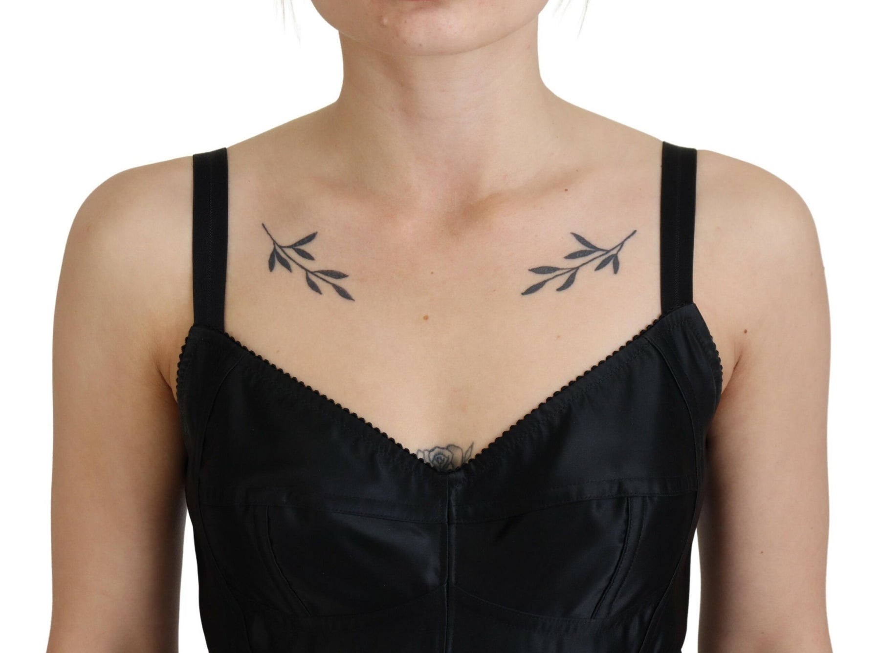 Dolce & Gabbana Black Fit Wool Stretch Sheath Mini Dress | Regal Royce