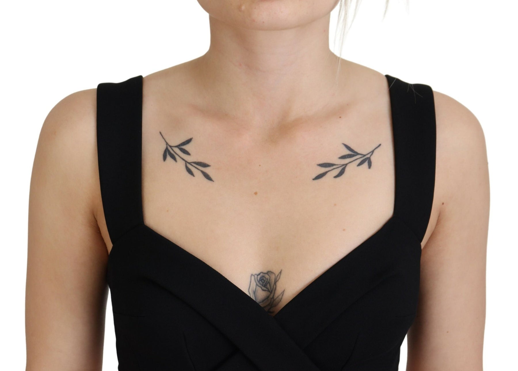 Dolce & Gabbana Black Viscose Bodycon Sheath Midi Dress | Regal Royce