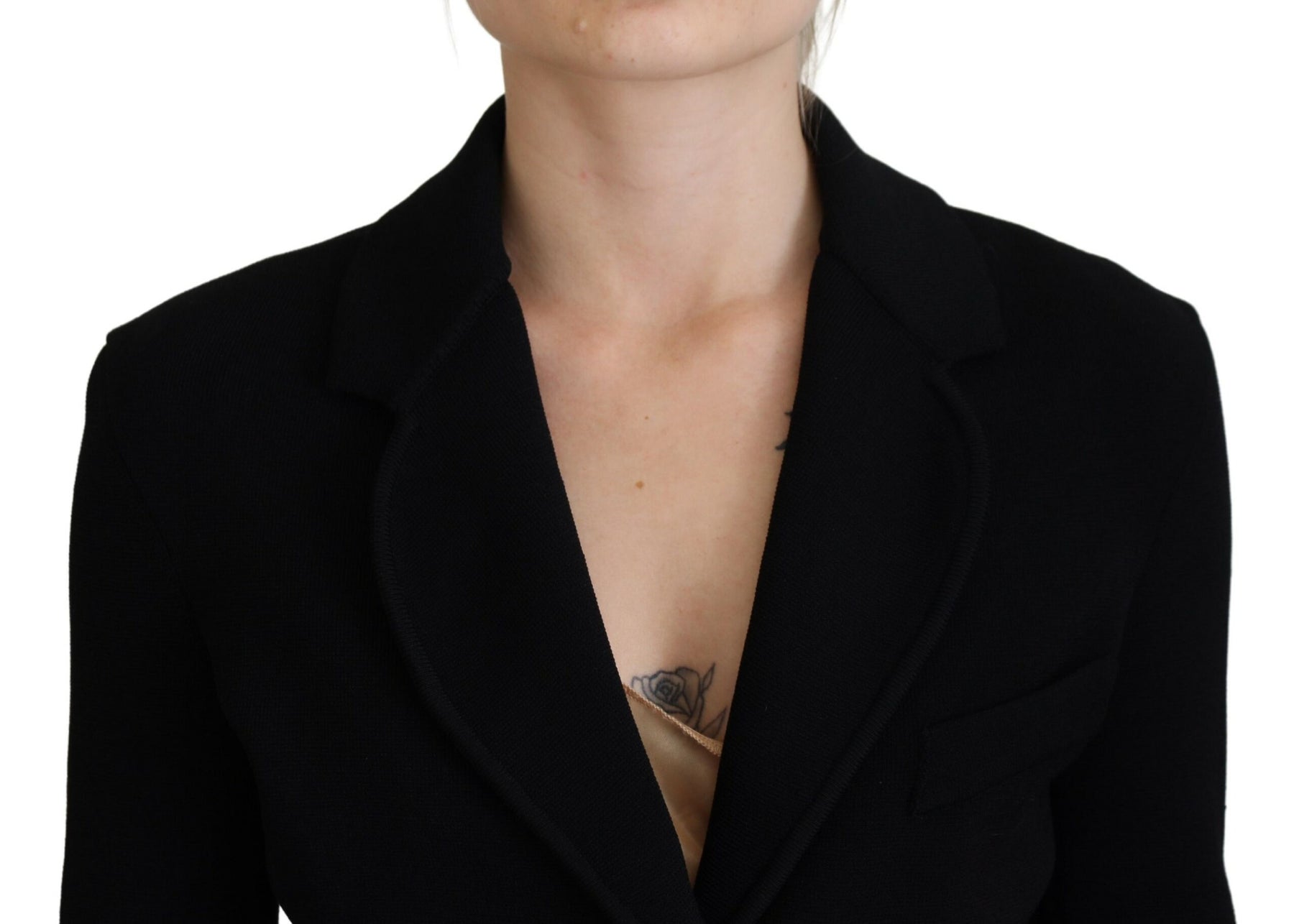 Dolce & Gabbana Black Button Cardigan Blazer Viscose Jacket | Regal Royce