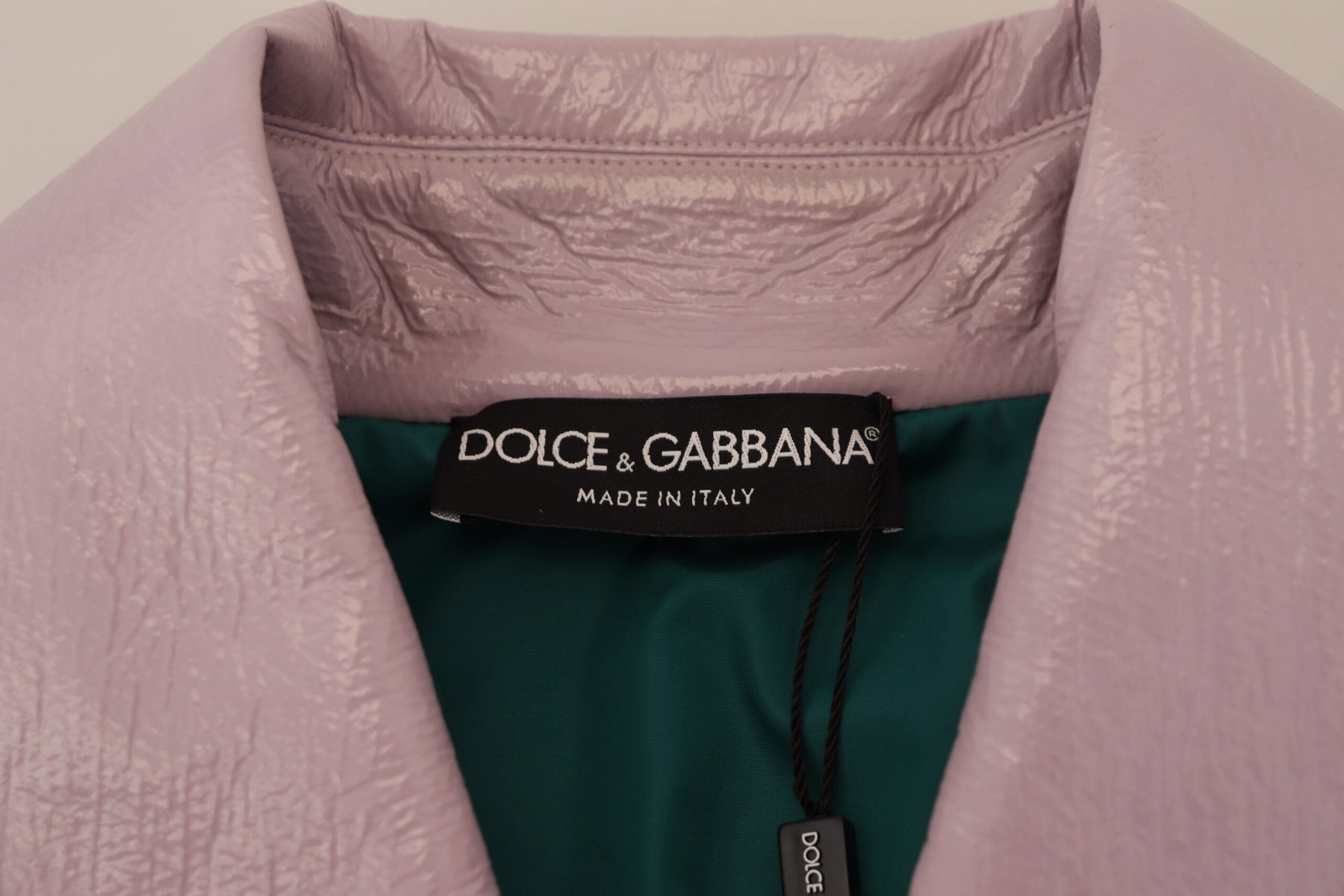Dolce & Gabbana Purple Cotton Button Down Cropped Jacket | Regal Royce