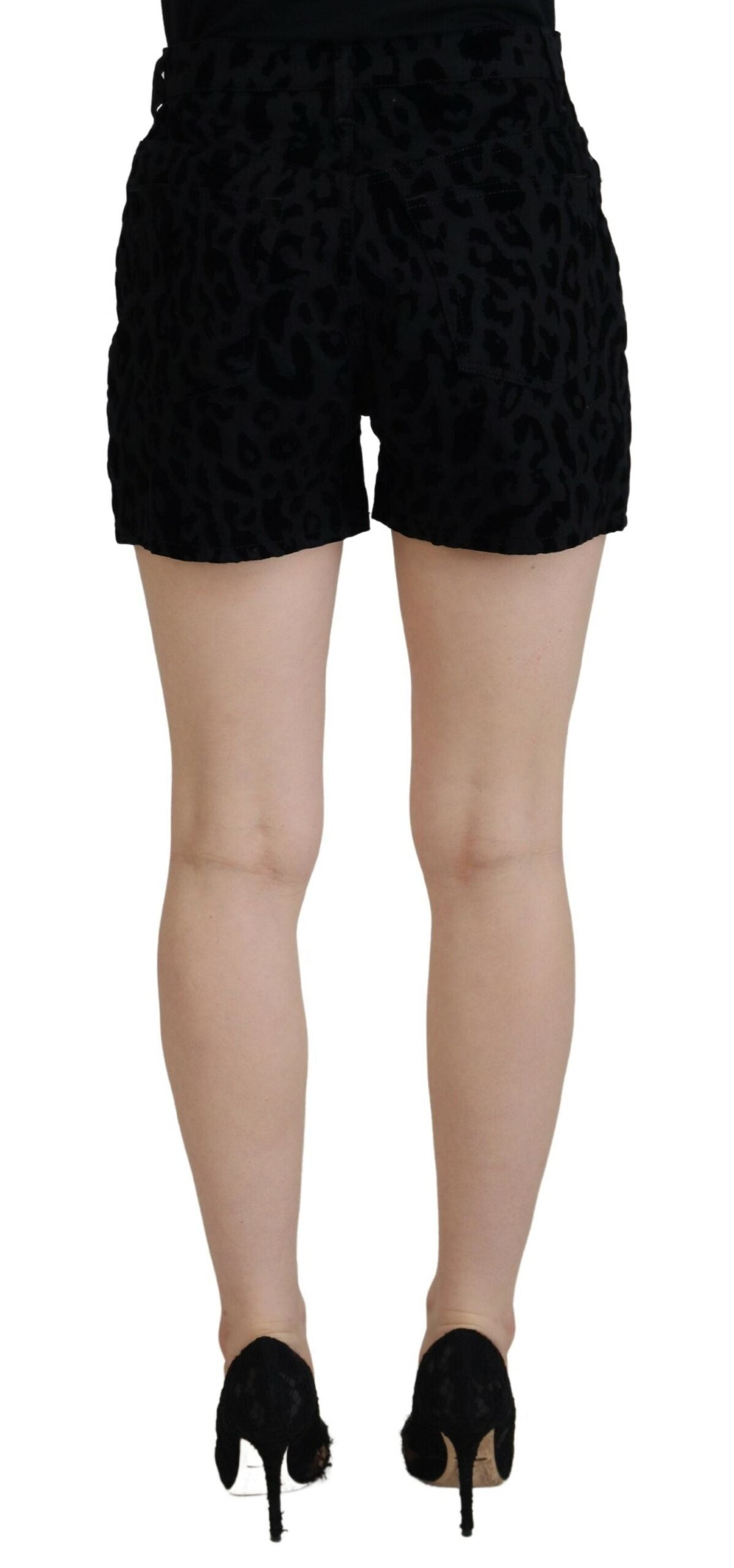 Dolce & Gabbana Black Denim Cotton Stretch Hot Pants Shorts | Regal Royce
