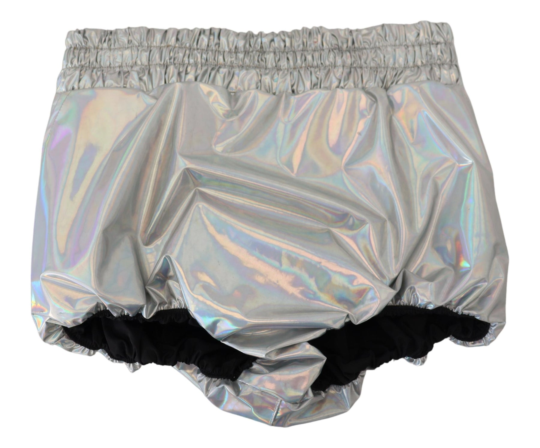 Dolce & Gabbana Silver Holographic High Waist Hot Pants Shorts | Regal Royce