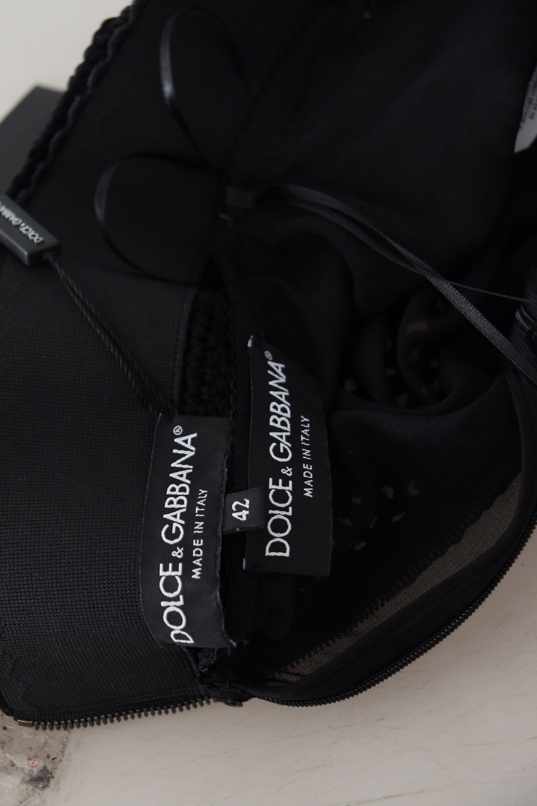 Dolce & Gabbana Black Knitted Cotton High Waist Mermaid Skirt | Regal Royce