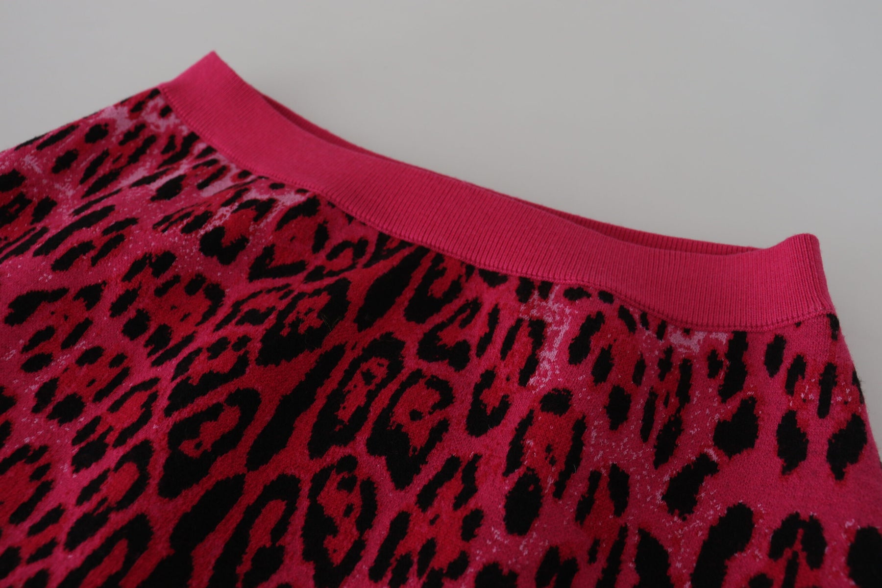 Dolce & Gabbana Pink Leopard High Waist A-line Mini Skirt | Regal Royce