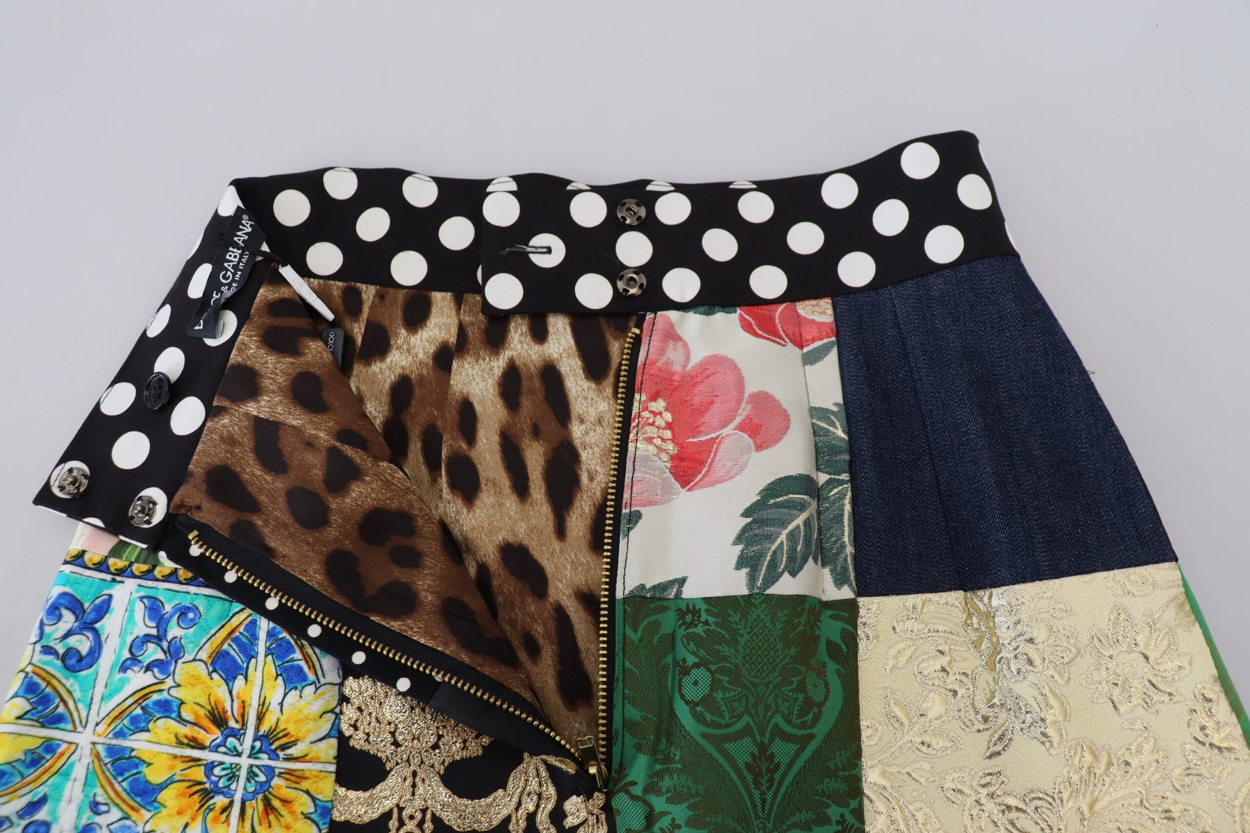 Dolce & Gabbana Multicolor Majolica Patchwork Mini Skirt | Regal Royce