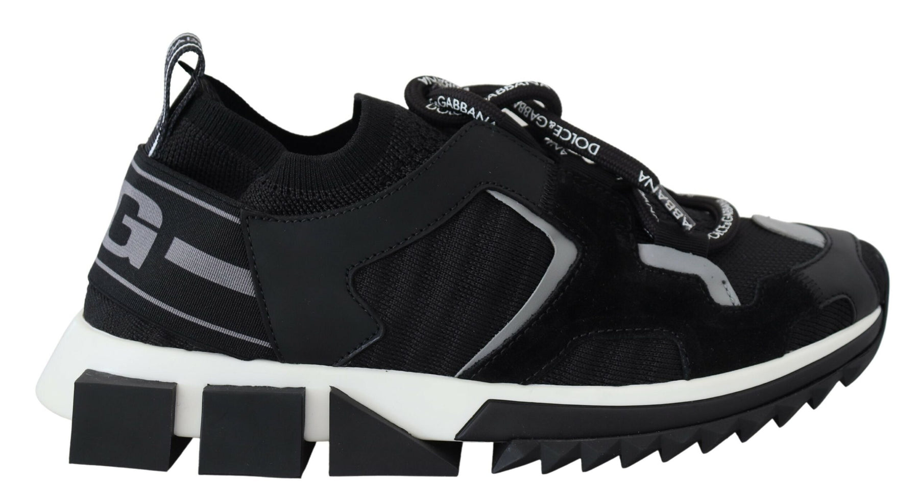 Dolce & Gabbana Black Mesh Sorrento Trekking Sneakers Shoes | Regal Royce