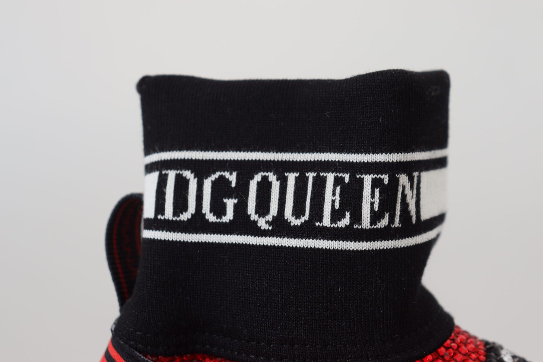 Dolce & Gabbana Red Bling Sorrento Sneakers Socks Shoes | Regal Royce