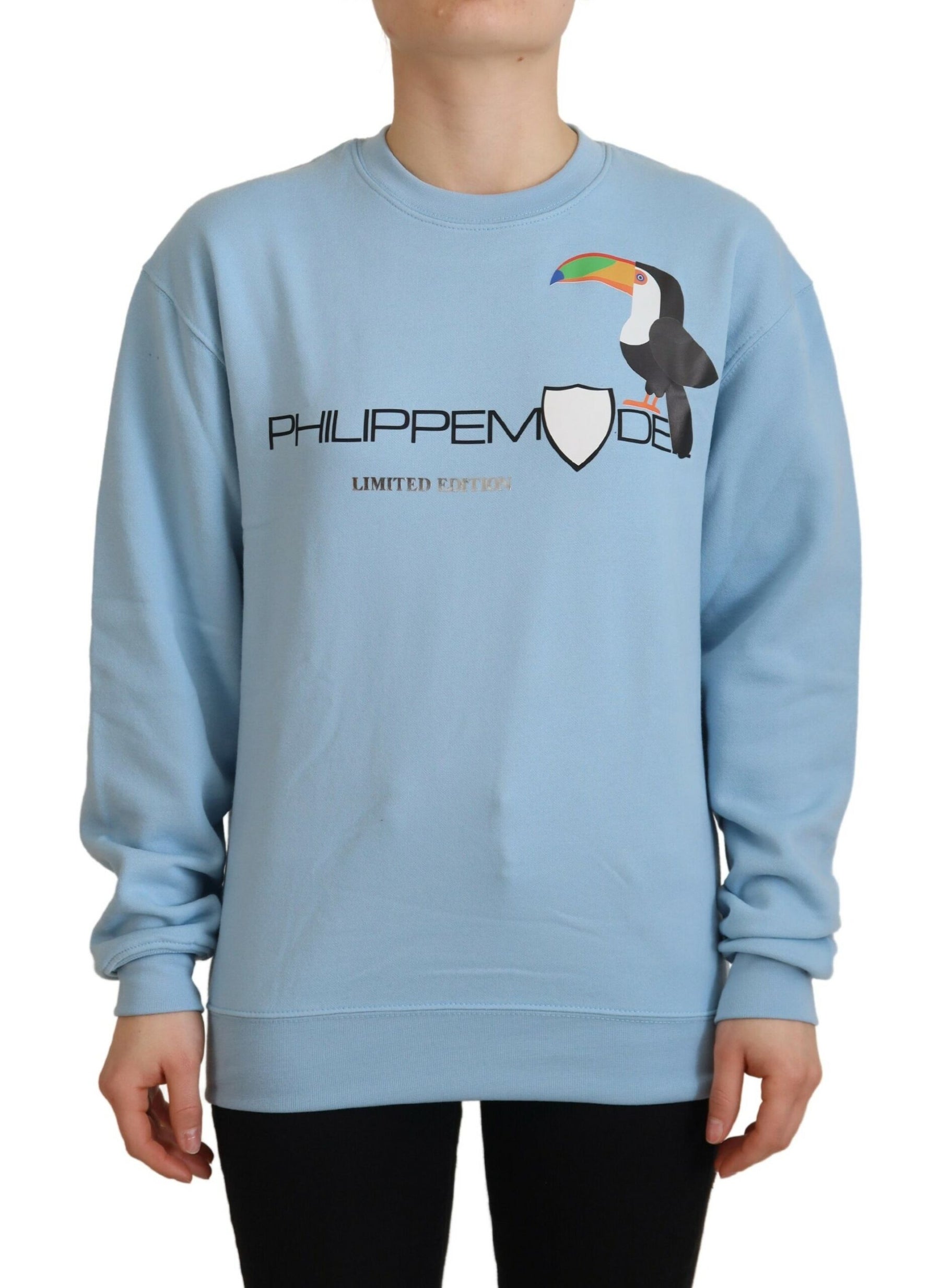 Philippe Model Light Blue Logo Printed Long Sleeves Sweater | Regal Royce