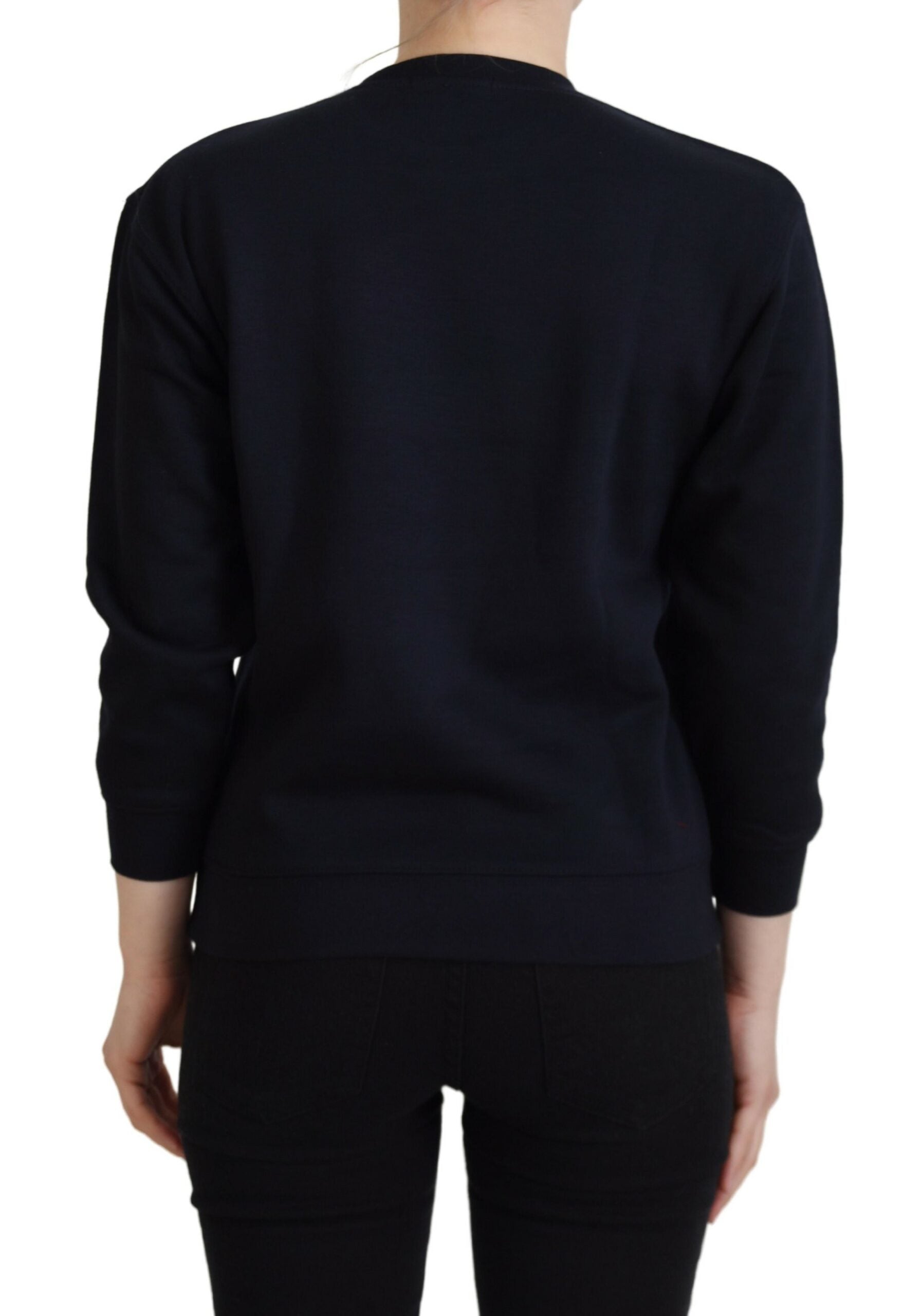 Philippe Model Black Printed Long Sleeves Pullover Sweater | Regal Royce
