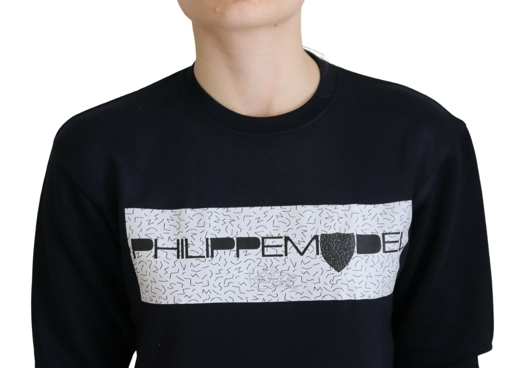Philippe Model Black Printed Long Sleeves Pullover Sweater | Regal Royce