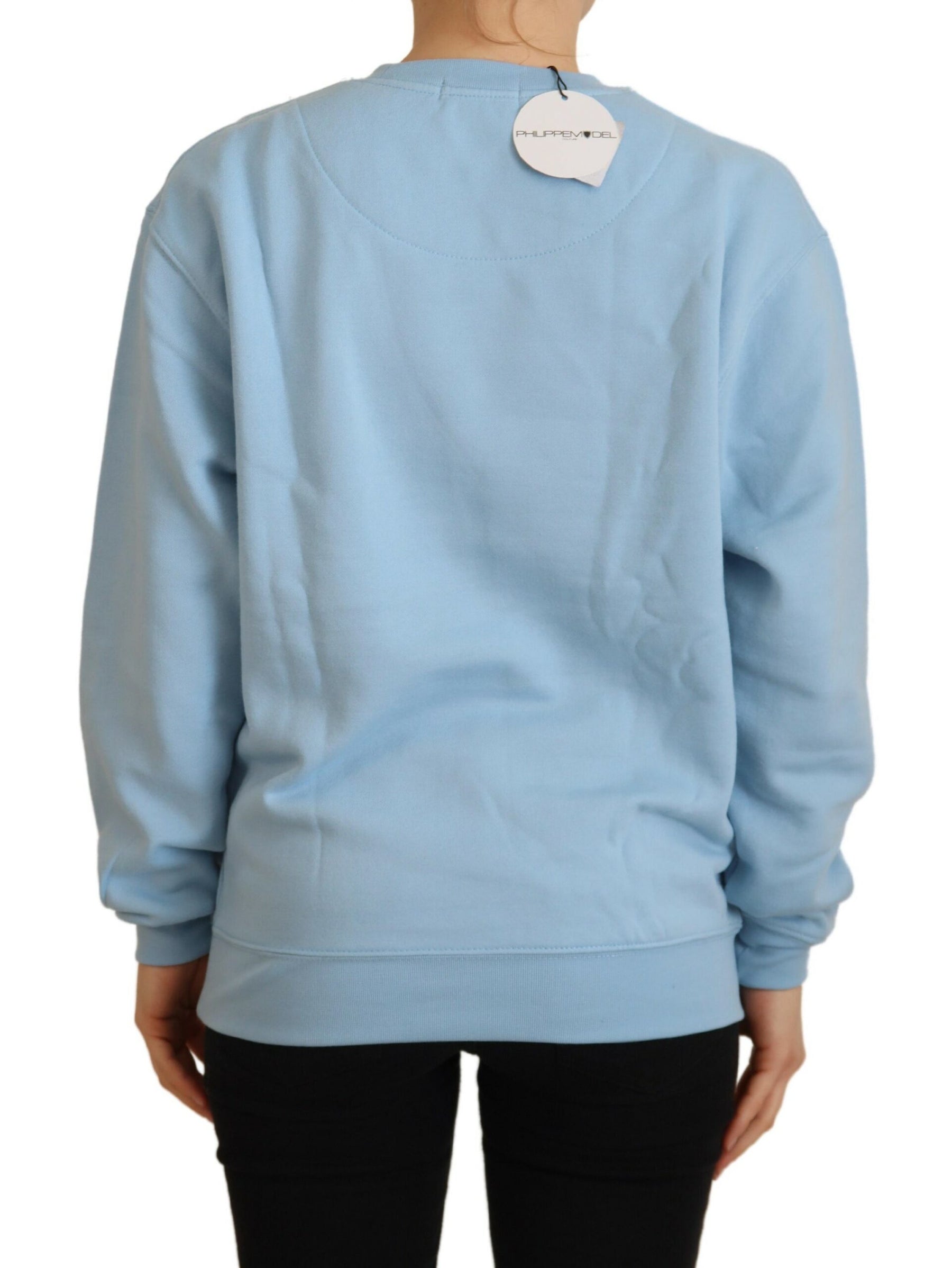 Philippe Model Light Blue Logo Printed Long Sleeves Sweater | Regal Royce