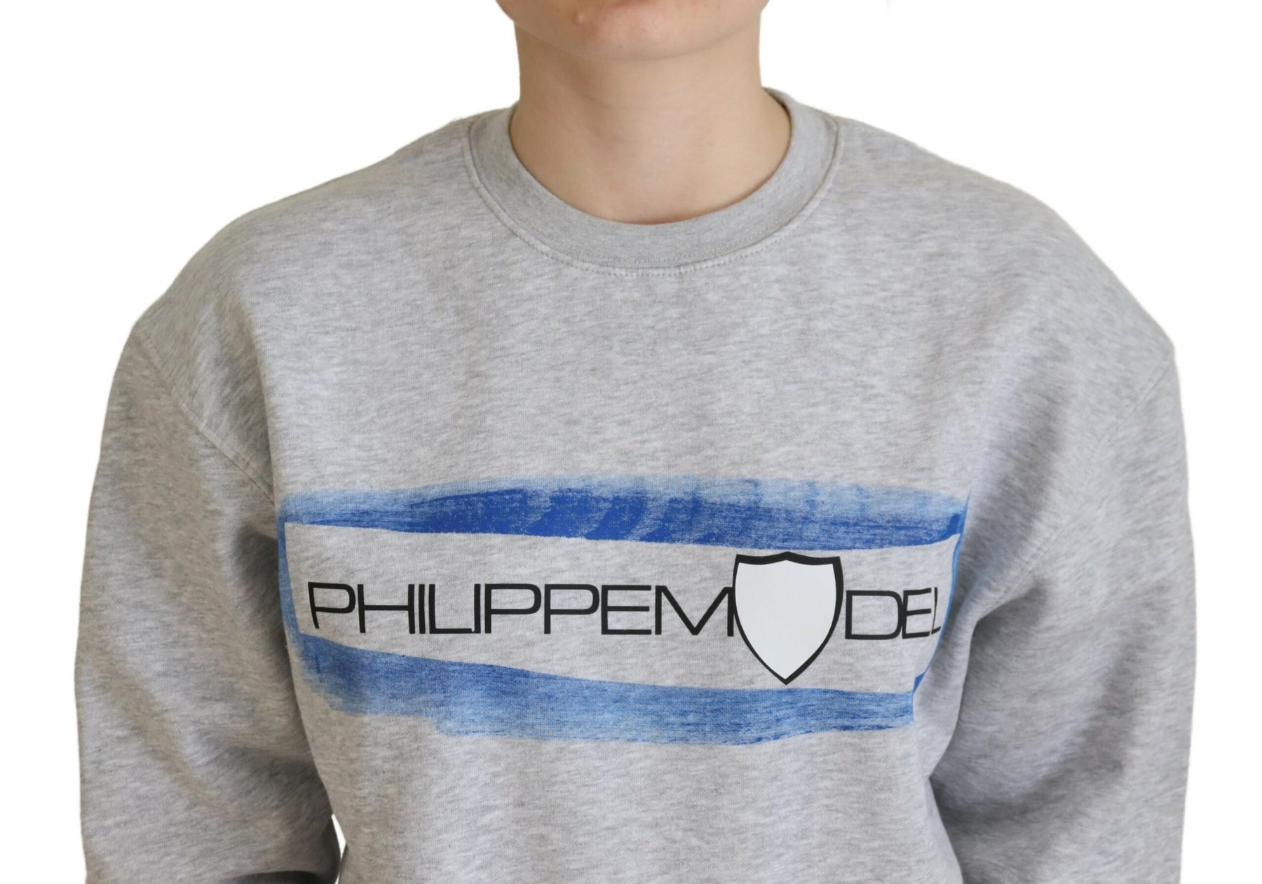 Philippe Model Gray Printed Long Sleeves Pullover Sweater | Regal Royce