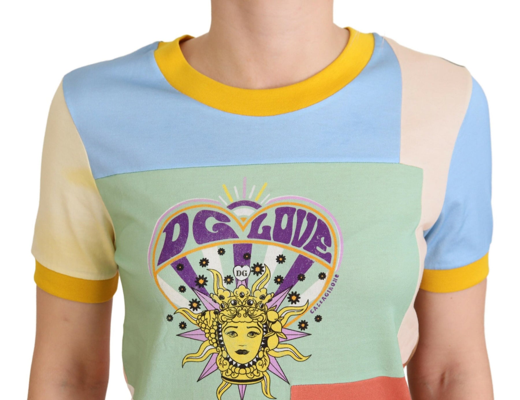 Dolce & Gabbana Multicolor Cotton  DG Love Patchwork | Regal Royce