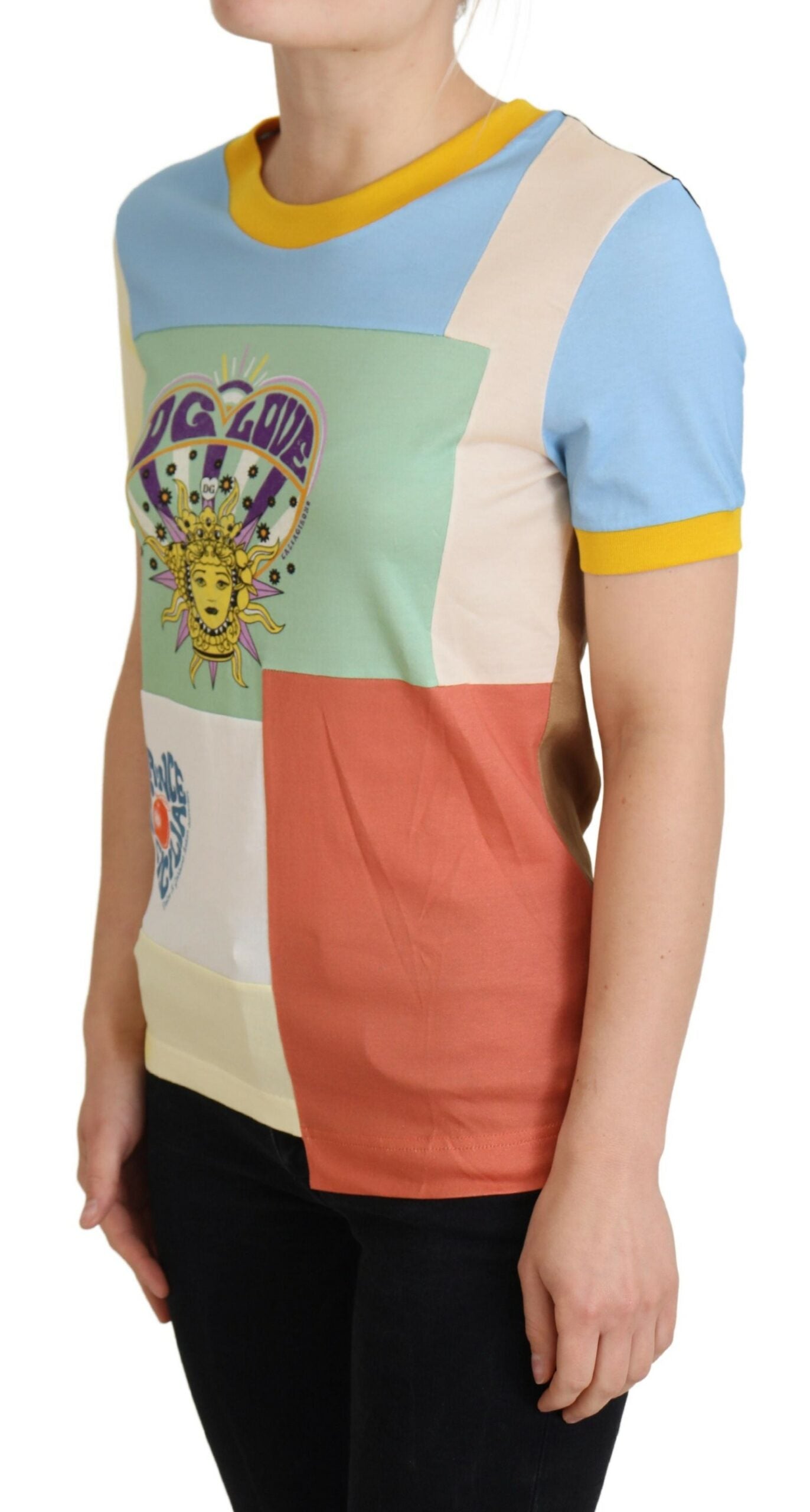 Dolce & Gabbana Multicolor Cotton  DG Love Patchwork | Regal Royce