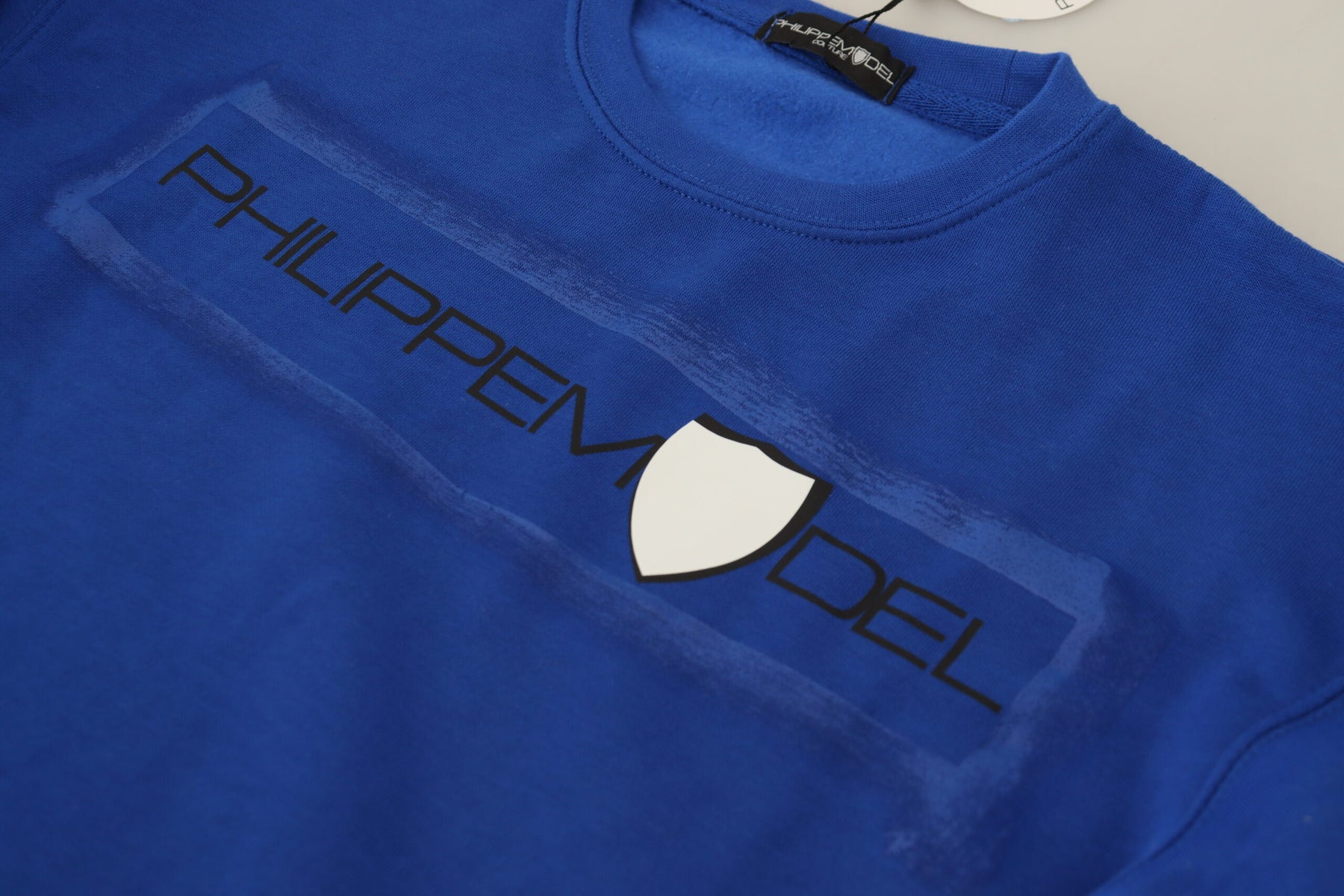 Philippe Model Blue Printed Long Sleeves Pullover Sweater | Regal Royce