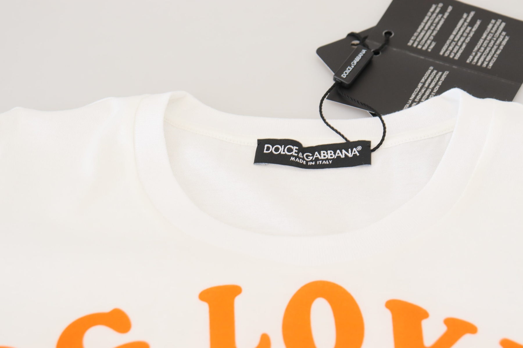Dolce & Gabbana White Cotton DG Loves SUD  T-shirt | Regal Royce