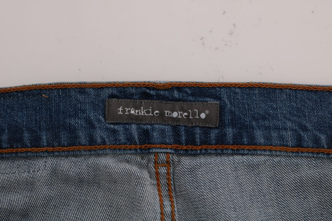 Frankie Morello Blue Wash Torn Dunfermile Slim Fit Jeans | Regal Royce